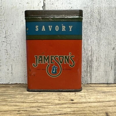 Vintage Jamesons Spice Tin - Savory -   WA Jameson Coffee Co Victoria BC Canada - Image 1 of 4