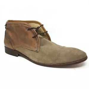 H by Hudson Cruise Chukka Botas Zapatos Para Hombres Talla 12 EE. UU. 46 UE Marrón Gamuza Con Cordones - Imagen 1 de 9