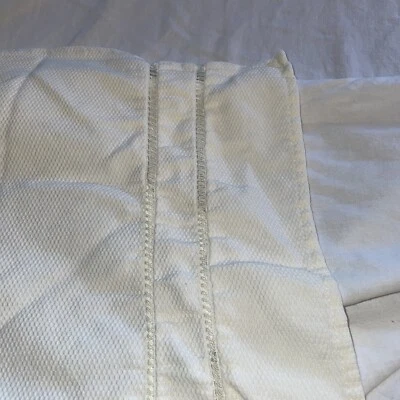 "Falda de cama Waverly doble, borde de algodón crudo, plisada esquina de caja abierta 14"" caída" Foto 1 de 4