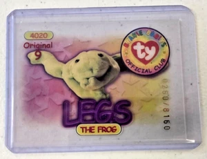 Beanie Babies Trading Card Red Serialized - Legs the Frog - Picture 1 of 2