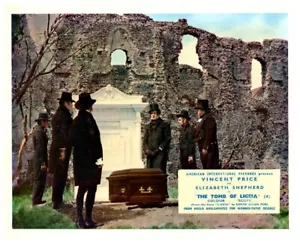 Das Grab der Ligeia Original Aushangfoto Vincent Price Trauer Sarg Gruft Horror - Bild 1 von 1