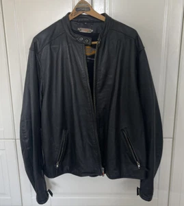 Power Trip Ladies black Leather Motorcycle Biker Lined Zip Jacket Size X2L - Picture 1 of 8