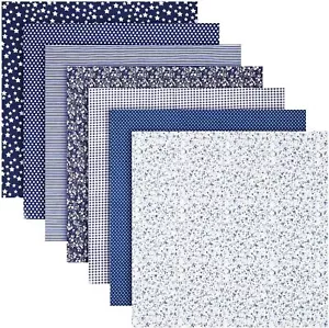 100% Cotton Fat Quarter Fabric Bundle of 7 50x50cm Assorted - Picture 1 of 6