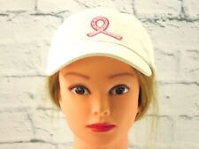BREAST CANCER RIBBON Embroidered Hook & Loop Adj. Unisex Adult Baseball Cap Hat