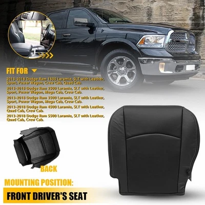Черный кожаный чехол на сиденье водителя для Dodge Ram 4500 5500 Laramie 2013–2018 годов выпуска - Изображение 1 из 4