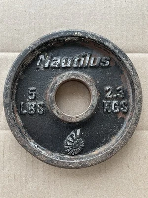 "Placa de peso individual Nautilus vintage olímpica de 5 lb" Foto 1 de 4