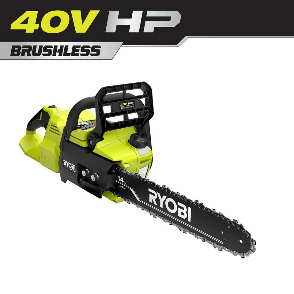 RYOBI RY405010 40V HP Brushless 14 in. Cordless Chainsaw (Tool Only) 2023