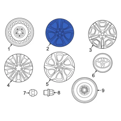 For Toyota Sienna 2021-2022 Toyota 426110R271 Wheel - Image 1 of 3