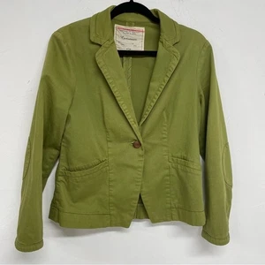 Blazer ajustado Anthropologie Cartonnier verde cierre de un solo botón para mujer 6  - Imagen 1 de 13