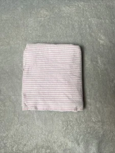 Carter’s Just One You Pink & White Striped Flannel Baby Receiving Blanket Lovey - Picture 1 of 4