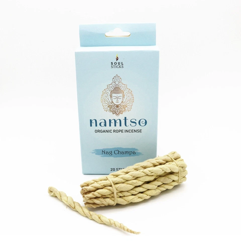 Incienso cuerda tibetano hecho a mano Namtso 20 palos papel Lokta del Himalaya enrollado a mano Foto 1 de 1