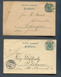 German Reich : 2 stationaries from 1893 and 1894 - used - Picture 1 of 2