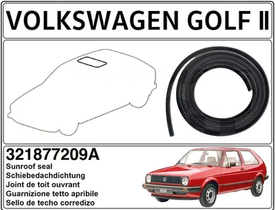For Volkswagen Golf II VW Mk2 Sunroof Sliding Roof Seal Weather Strip 321877209A - Image 1 of 4