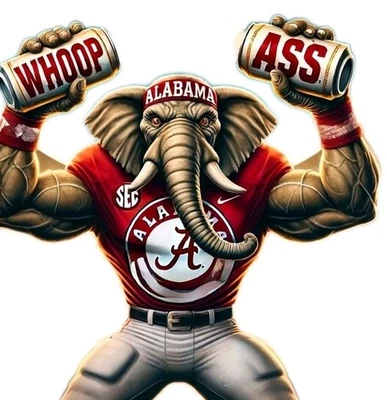 Alabama Crimson Tide Sticker NCAA Football Die Cut Laminated - Image 1 of 2