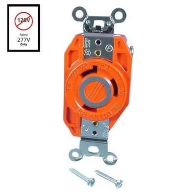 Leviton L7-30 ISO GROUND Locking Receptacle Twist Lock Outlet 30A 277V 2630-IG - Image 1 of 4