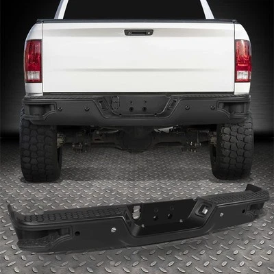 For 09-23 Dodge Ram 1500/Classic Black Steel Rear Bumper Assembly w/Sensor Holes - Image 1 of 4