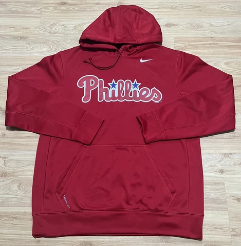 NIKE THERMA FIT MLB PHILADELPHIA PHILLIES HOODIE SWEATSHIRT SZ M CLASSIC RED Cover