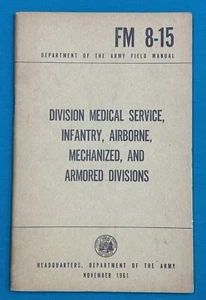 FM 8-15 Division Infantry Airborne Armored Div. Original Army Field Manual 1961 - Picture 1 of 1