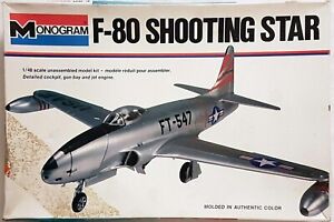 Monogram 5404 Lockheed F-80 Shooting Star 1:48 Nowe komponenty niezapieczętowane w oryginalnym opakowaniu