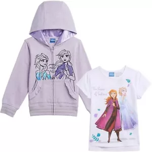 Disney Frozen Hoodie & T-Shirt Set Size 3T, 4T, 5 - NEW & SEALED - Picture 1 of 13