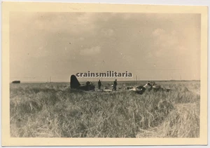 Orig. Foto russisches Flugzeug Absturz Wrack bei UMAN Ukraine Russland 1941 - Bild 1 von 1