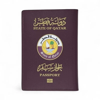 Qatar Genuine Leather Crafted Travel Passport Wallet/Holder - Image 1 of 4