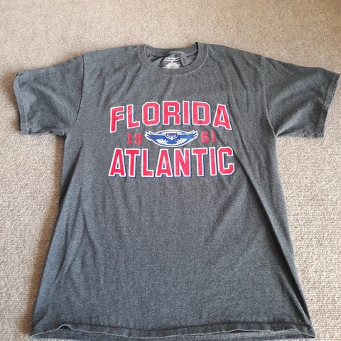 Florida Atlantic Owls Shirt Adull M Gray Athletic 1961 NCAA University Men Cover