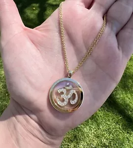 Chopard Diamond Om Pendant Necklace in 18k Yellow Gold - Picture 1 of 10