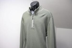 Tommy Bahama Reversible 1/ Zip Pull Over Sweater Green and Gray Mens Sz 2XL XXL