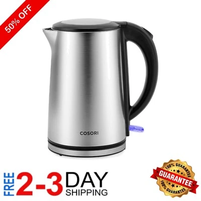 Rapid Boil 1.5L Stainless Steel Electric Kettle with Automatic Shut-Off Feature - Image 1 of 4
