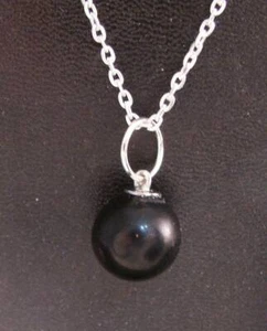 Kundalini Tibetan Jet Siberia (Black Amber Lignite) Pendant Amulet OM AUM  - Picture 1 of 2