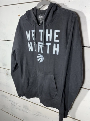 '47 Brand NBA Toronto Raptors Pullover Hoodie Jacket Mens Large Black Cover