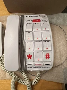 Future Call Picture PHONE FC-1007 SP Memory Senior Elderly Amplified Corded - Zdjęcie 1 z 2