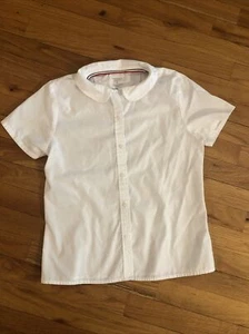 Girls French Toast White Short Sleeve Uniform Shirt Peter Pan Collar 14/16 XL - Picture 1 of 2