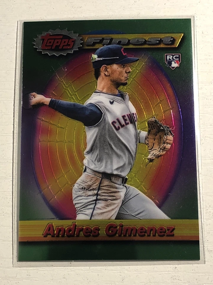 2021 Topps Finest Flashbacks Andres Gimenez Guardians RC 85 - Image 1 of 1