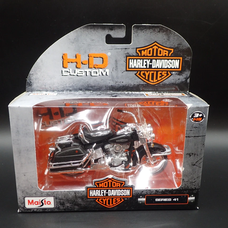 Motocicleta diecast Electra Glide Harley Davidson serie 41 1/18 1966 66 FLH Foto 1 de 4