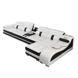 Magnificent Ultra Modern Designed Leather Sectional Sofa Set - Picture 1 of 10