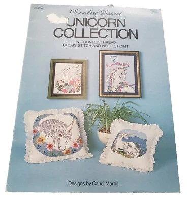 Vintage Something Special Unicorn Collection Cross Stitch Booklet Patterns 1981 - Image 1 of 4
