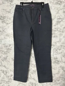 Gloria Vanderbilt Amanda Grey Twilight Denim Slimming Pants 14 Average NWT - Picture 1 of 13