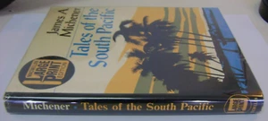 TALES OF THE SOUTH PACIFIC by James Michener 1947 Hardcover Book LARGE PRINT - Picture 1 of 8