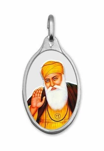 999.9 Plata Pura 5 Gramos Color Guru Nanak Sikh Colgante Paquete Sellado - Imagen 1 de 5