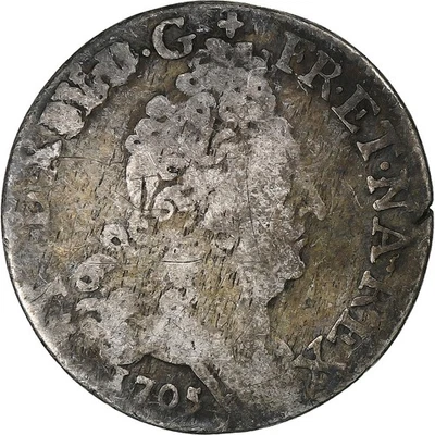 France, Louis XIV, 10 Sols aux 4 couronnes, 1705, Metz, Argent, TB, Gadoury:132a - Photo 1/2