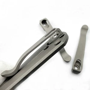 1PC Titanium Knife Back Clip Pocket For Chris Reeve Knives Umnumzaan Sebenza - Picture 1 of 14
