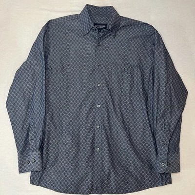 Lucchese Bootmaker Long Sleeve Blue Western Dress Shirt Size Large  - Image 1 of 4
