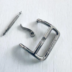 Hermès Silver 17mm Oryginalna klamra do damskiego zegarka Apple Watch Band Metal Akcesoria - Zdjęcie 1 z 4