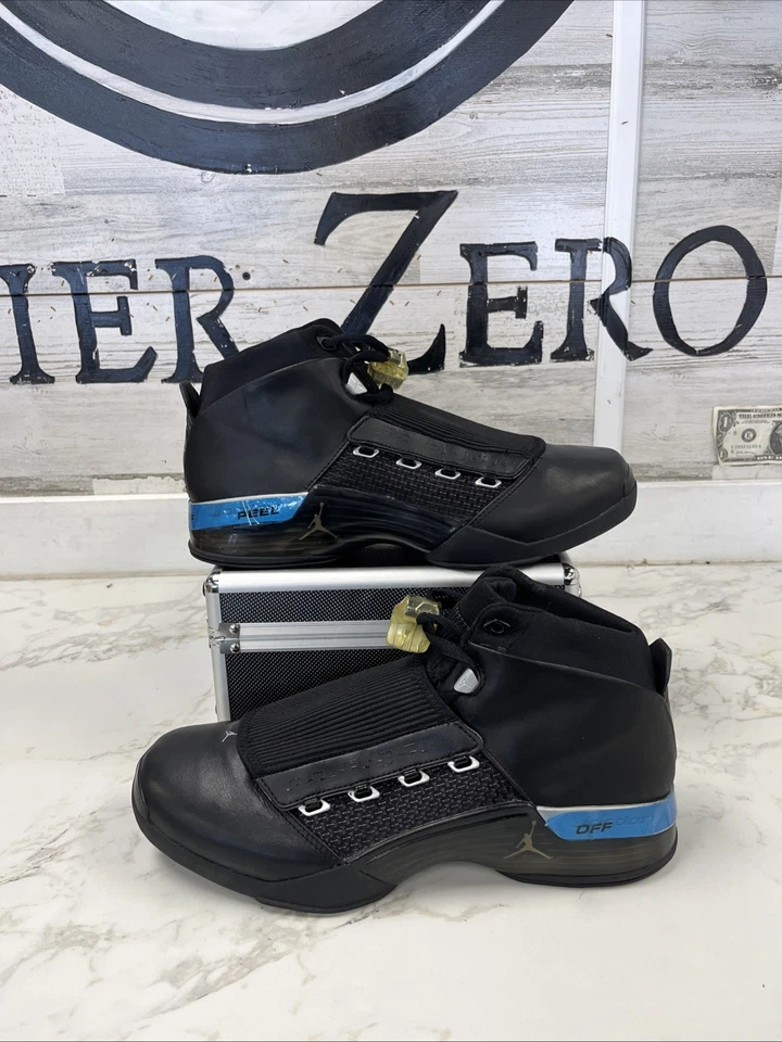 Air Jordan 17 OG Negro Metálico Plateado Talla 11.5 Con Maletín Foto 1 de 4