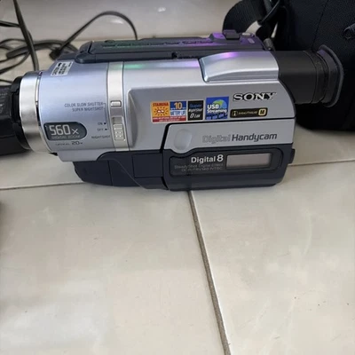 Sony Handycam DCR-TRV140 Digital 8 Camcorder w/ Nightshot Tested & Works Lot - Image 1 of 4
