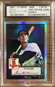 2007 eTopps eCon 5 National Convention SG GREEN /25 Ted Williams #409 RED SOX - Picture 1 of 2