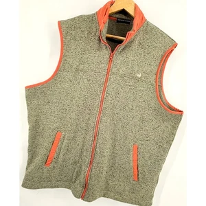 Southern Marsh Mens Field Tec Fleece Vest XL Full Zip Orange Trim Outdoor Casual - Picture 1 of 11