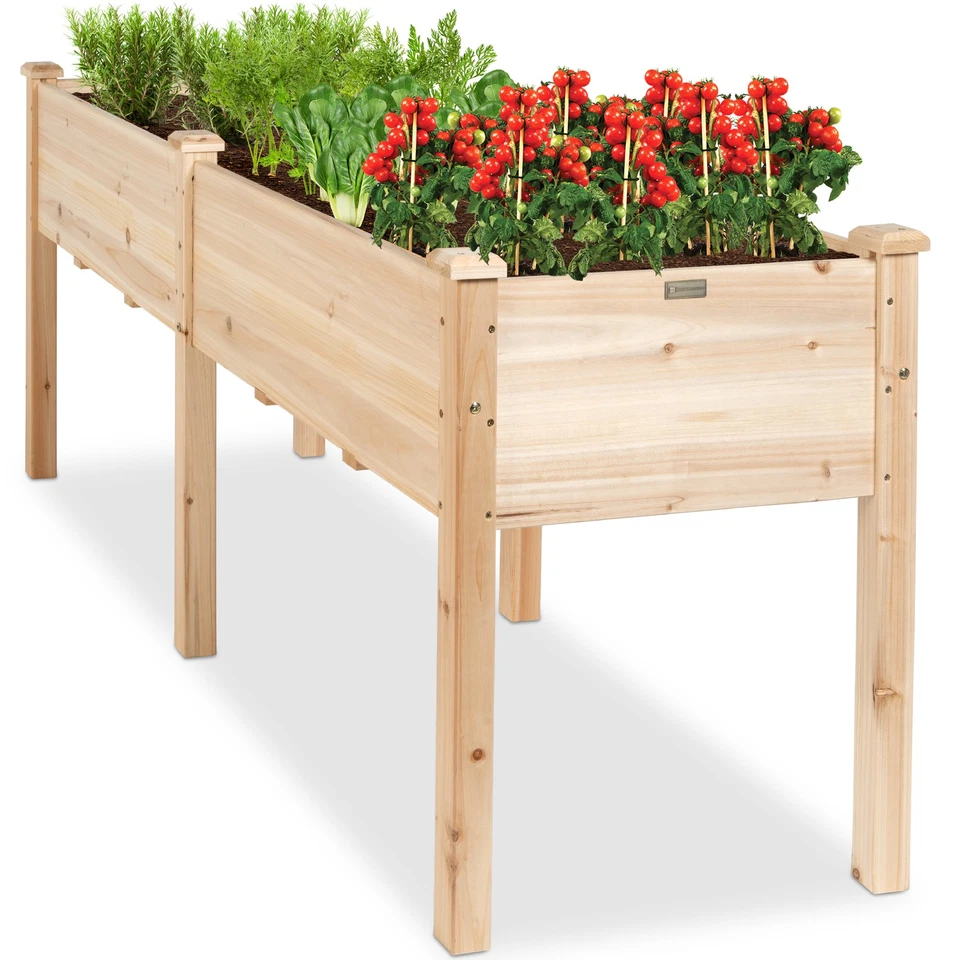 Cama de jardín elevada, soporte elevado para jardinera de madera - 72x24x30 pulgadas Foto 1 de 1